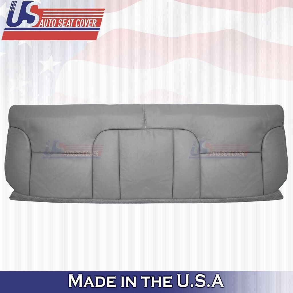 1995 to 1999 For Chevy Silverado 1500 Rear Bench Top Leather Cover Pewter Gray