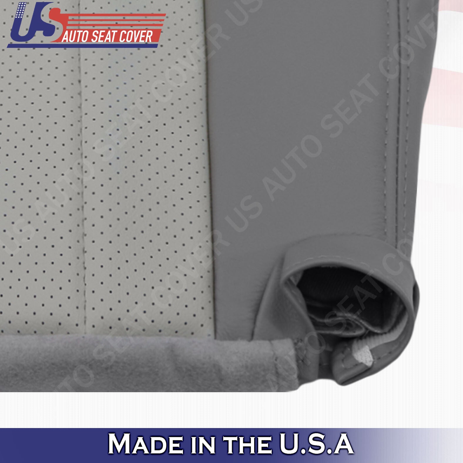 2002 2003 2004 2005 Mercury Mountaineer Driver Bottom Leather Seat Cover GRAY
