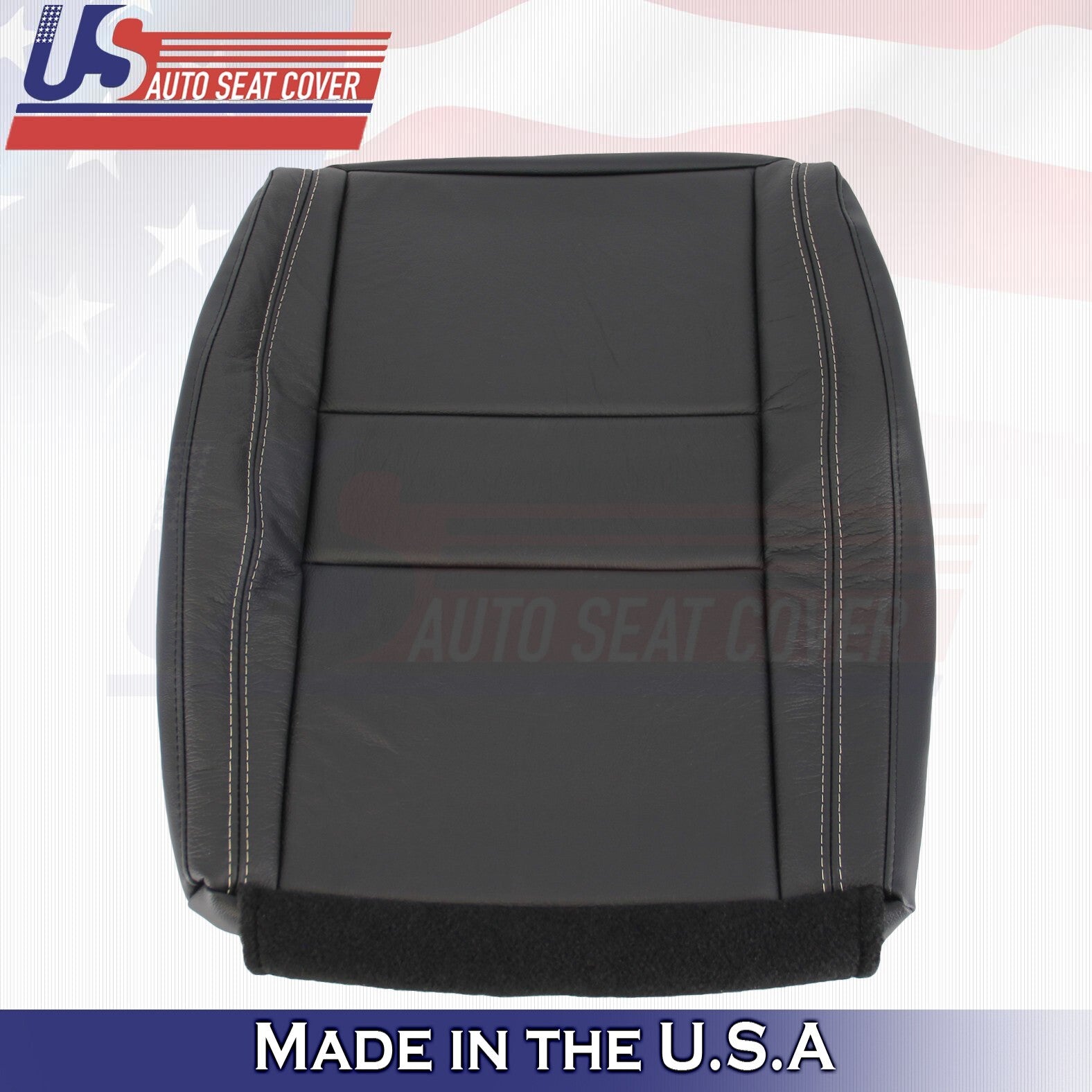 2017 For Jeep Grand Cherokee Limited Passenger Top & Bottom Leather Covers BLK