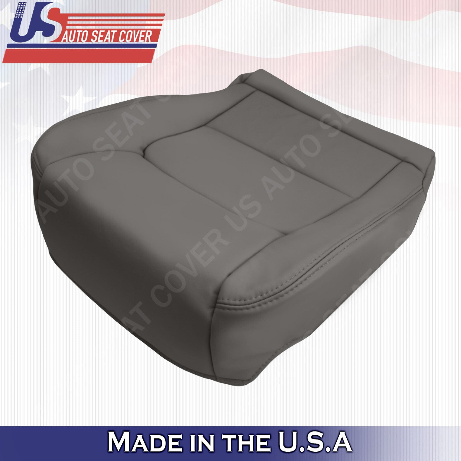 Passenger Side Bottom Leather Seat Cover Color Gray Fit 1998 to 2007 Lexus LX470