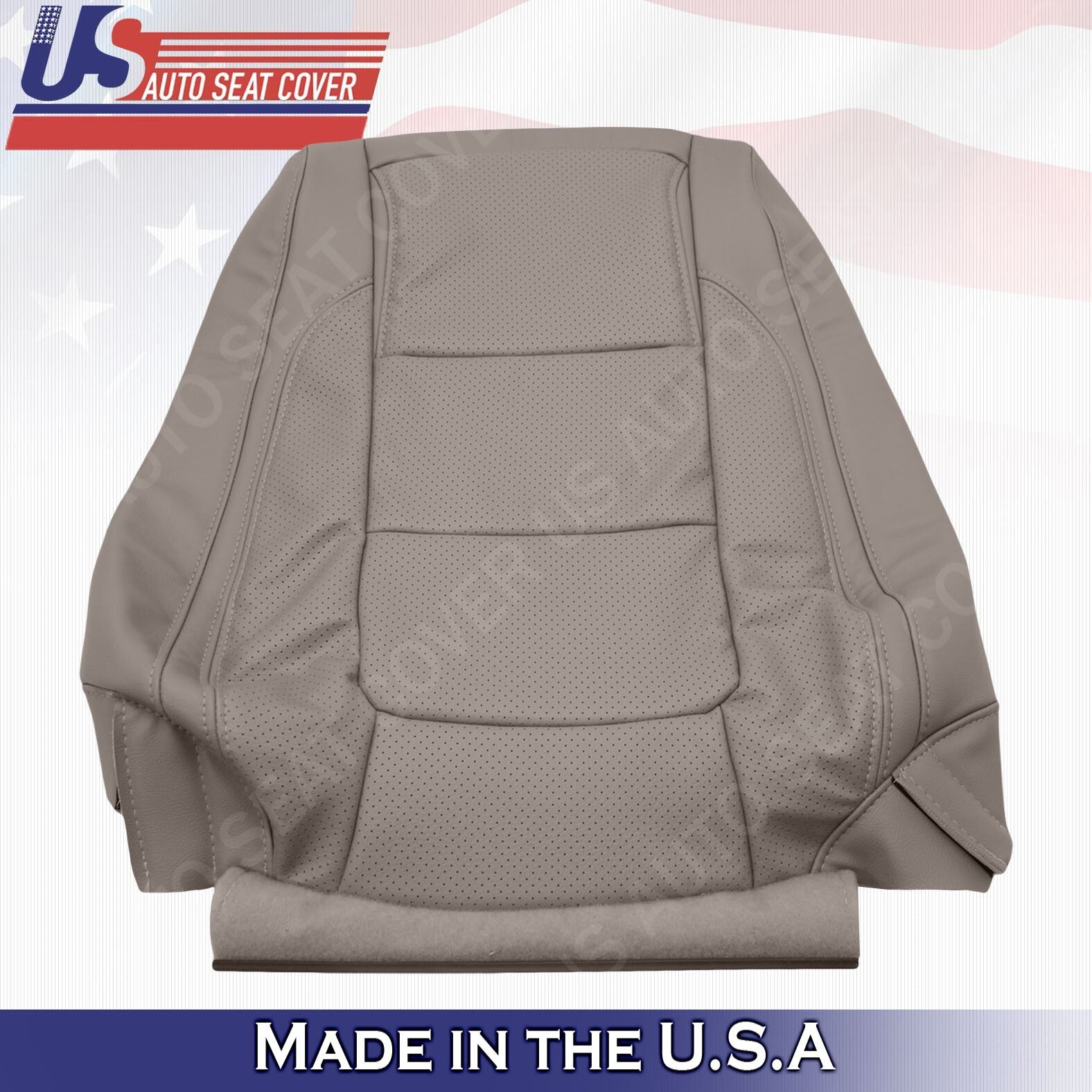 2011 -2015 FITS Ford Explorer Passenger Top&Bottom Leather Seat Cover Stone Gray