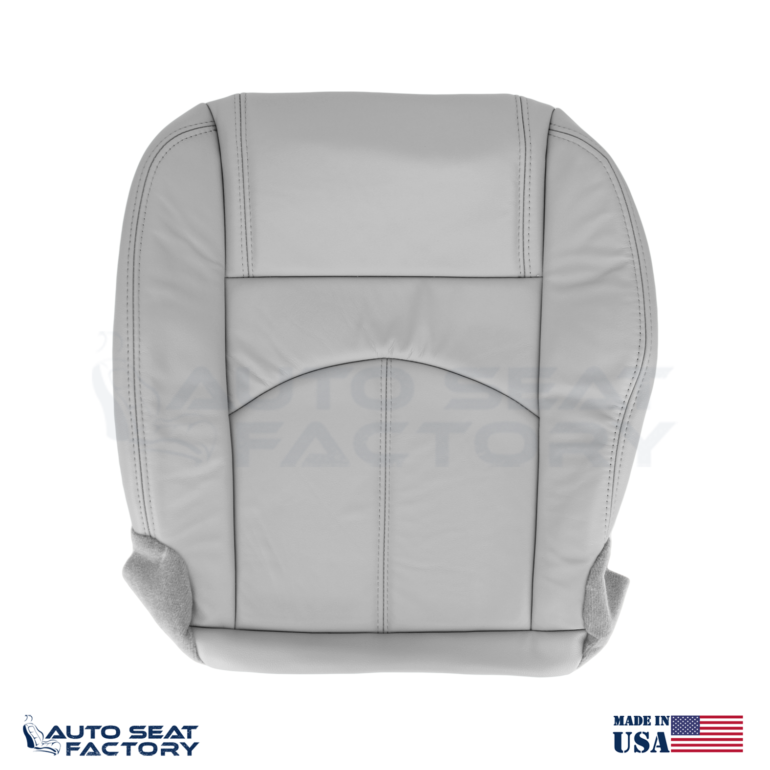 Fits 2013 - 2017 GMC Acadia Left & Right Bottom Solid Gray Vinyl Seat Covers