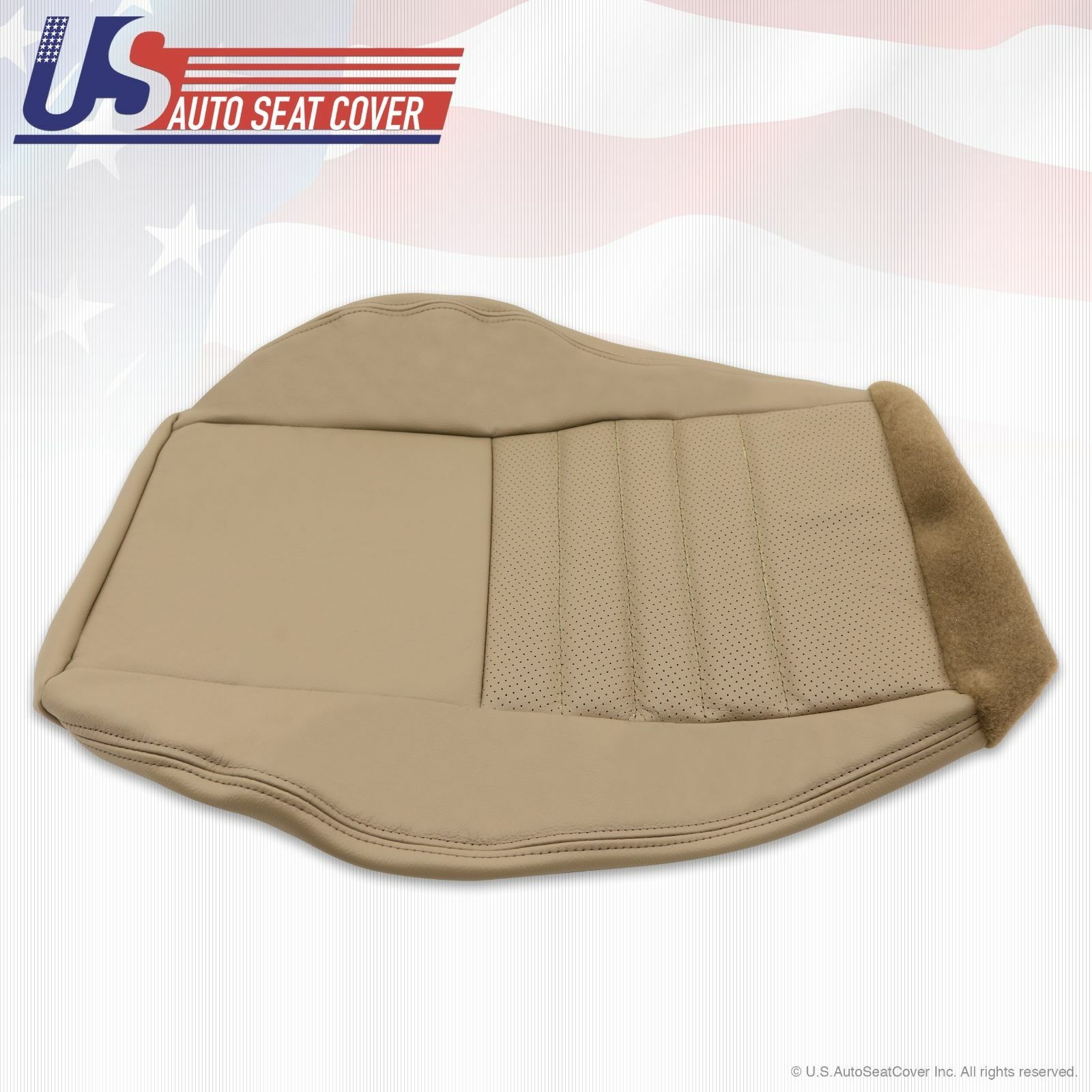 1999 To 2004 Ford Mustang GT Coupe Driver Bottom Leather Seat Cover TAN