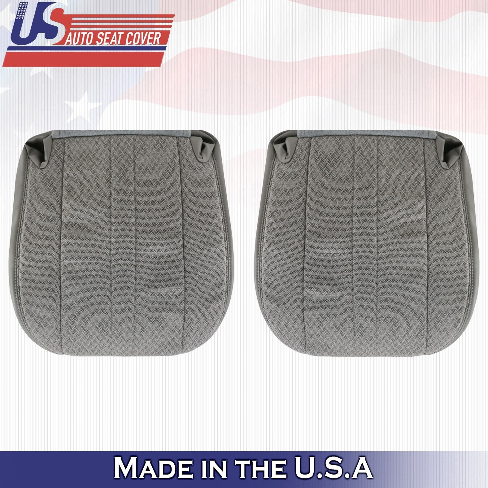 2003 to 2014 Fits Chevy Express Van Driver & Passenger Bottoms Cloth Cover Gray