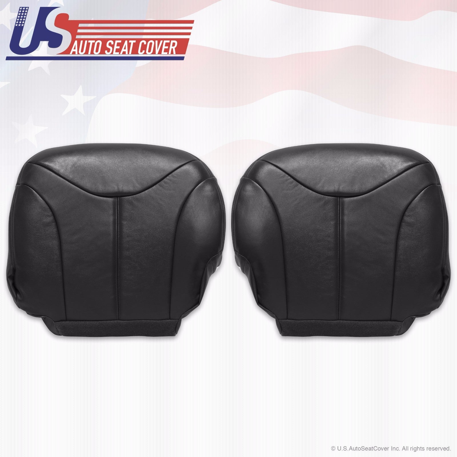 2002 GMC Sierra 2500 2500HD Driver-Passenger Bottom Leather Seat Cover Dark Gray