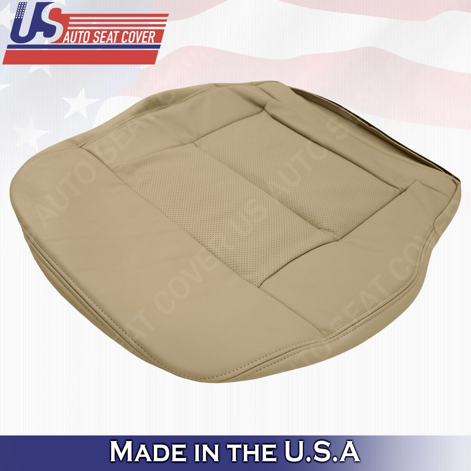 For 2010 2011 2012 2013 Mercedes Benz E350 Driver Bottom Leather Cover Dark Tan