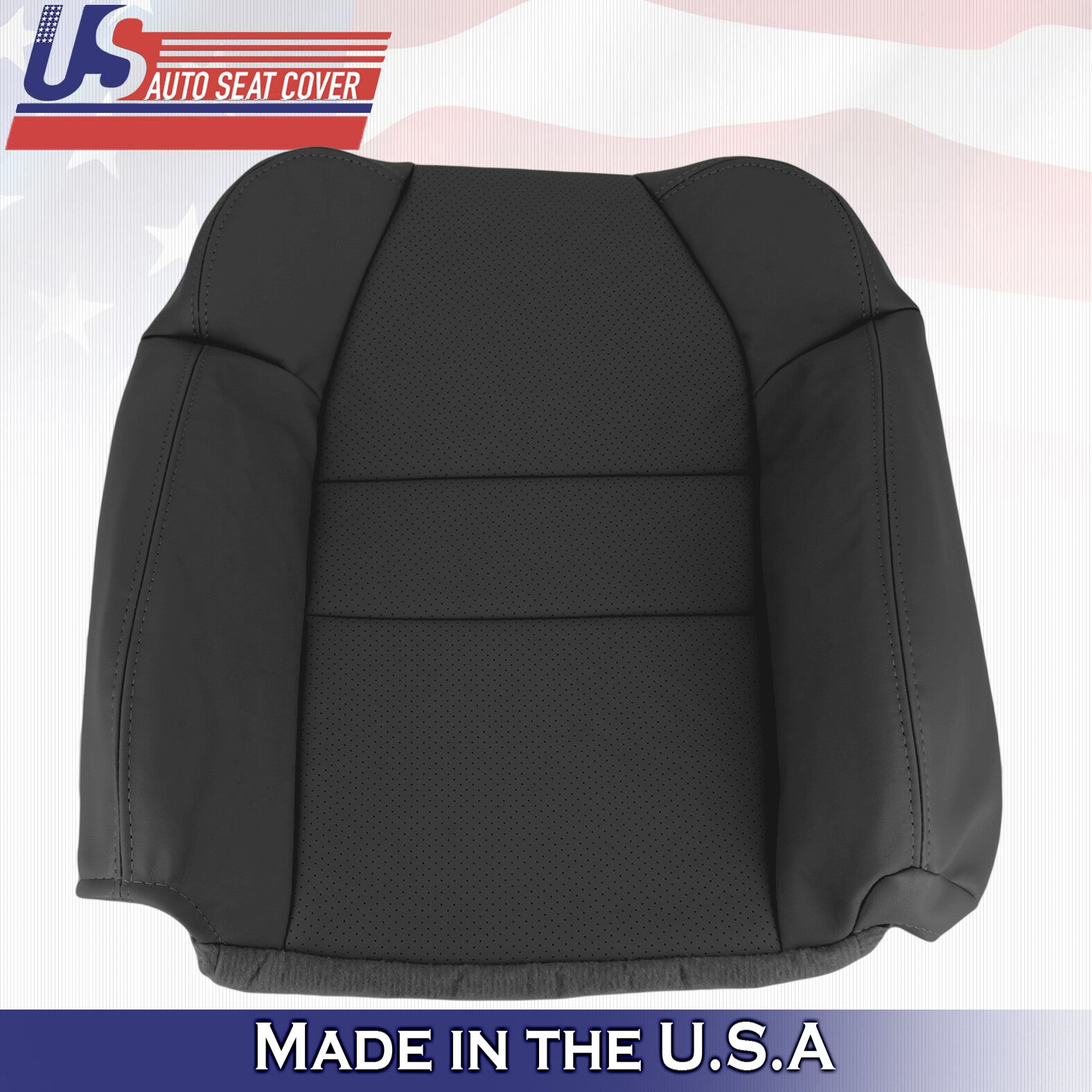 2005 For Acura MDX Driver & Passenger 2x Top Synthetic Leather Seat Covers Black