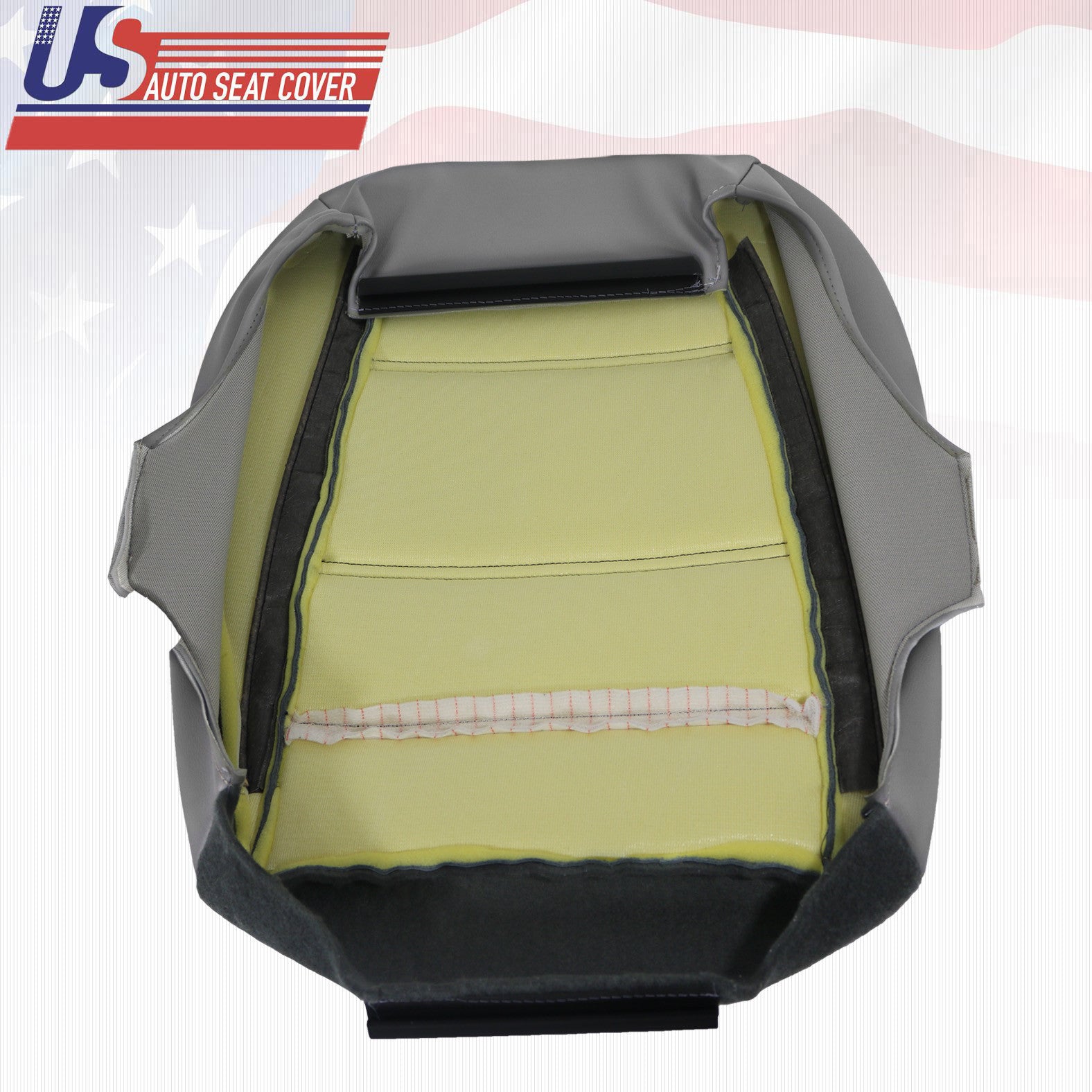2002 2003 2004 Ford Mustang V6 Front Passenger Bottom Leather Seat Cover Gray