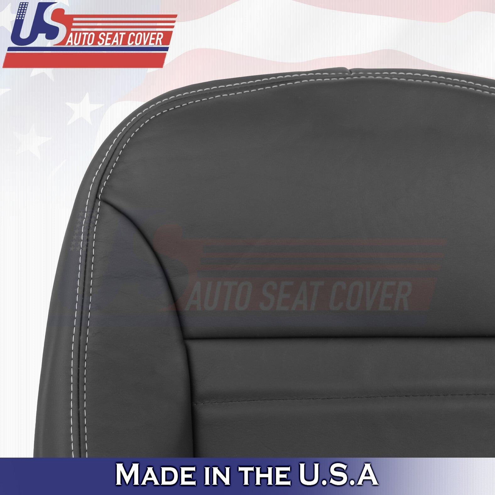 2013 2014 For Dodge Charger SXT Front Driver Side Top Leather Seat Cover Black