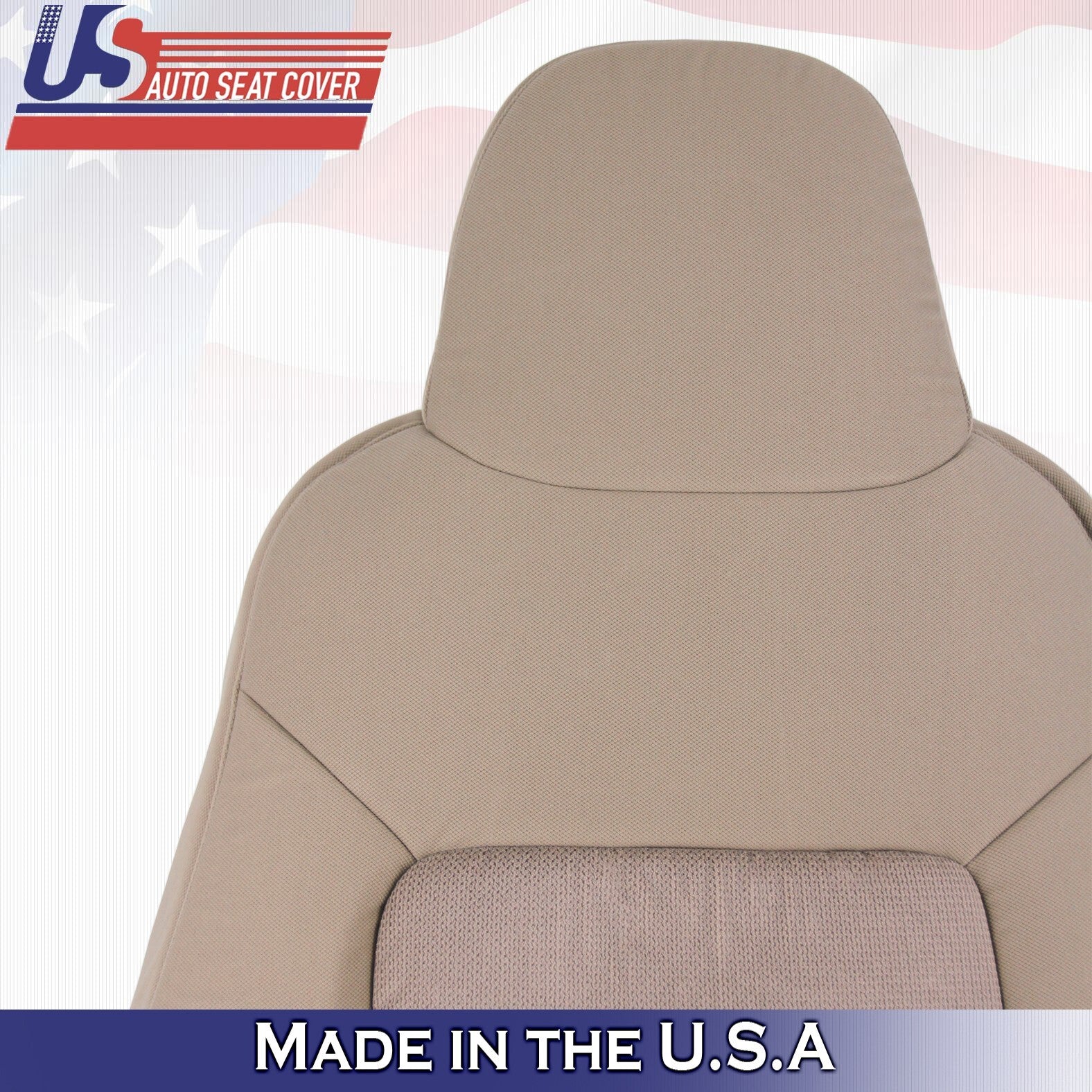 2003 2004 For Ford Expedition XLT Front Driver Top & Bottom Cloth Covers Tan