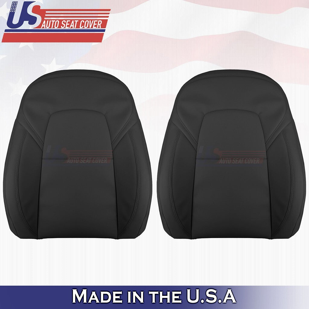 2020 to 2024 For Tesla Model Y Driver Passenger Bottoms-Tops Leather Cover Black