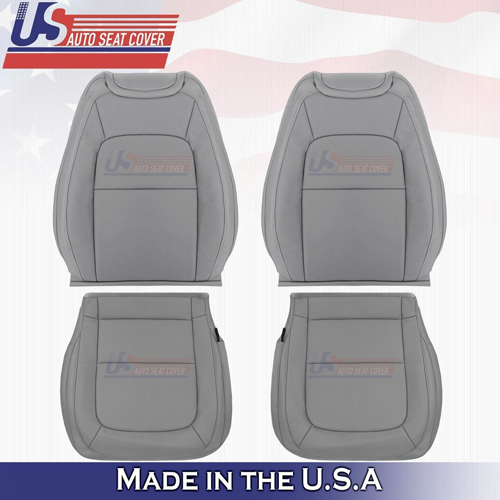 2015 to 2022 For GMC Canyon SLT Front Set Tops &Bottoms Vinyl Seat Cover Gray