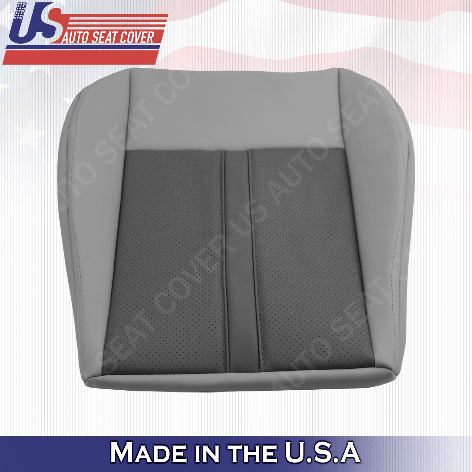 2005 2006 2007 For Jeep Grand Cherokee Passenger Bottom Leather Cover 2Tone Gray