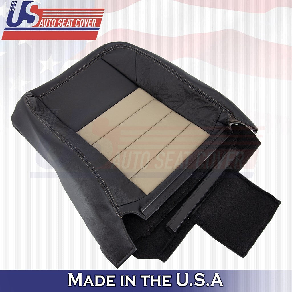 2nd Row Driver Top Seat Cover Black/Tan Fits 2005 Ford Excursion Eddie Bauer