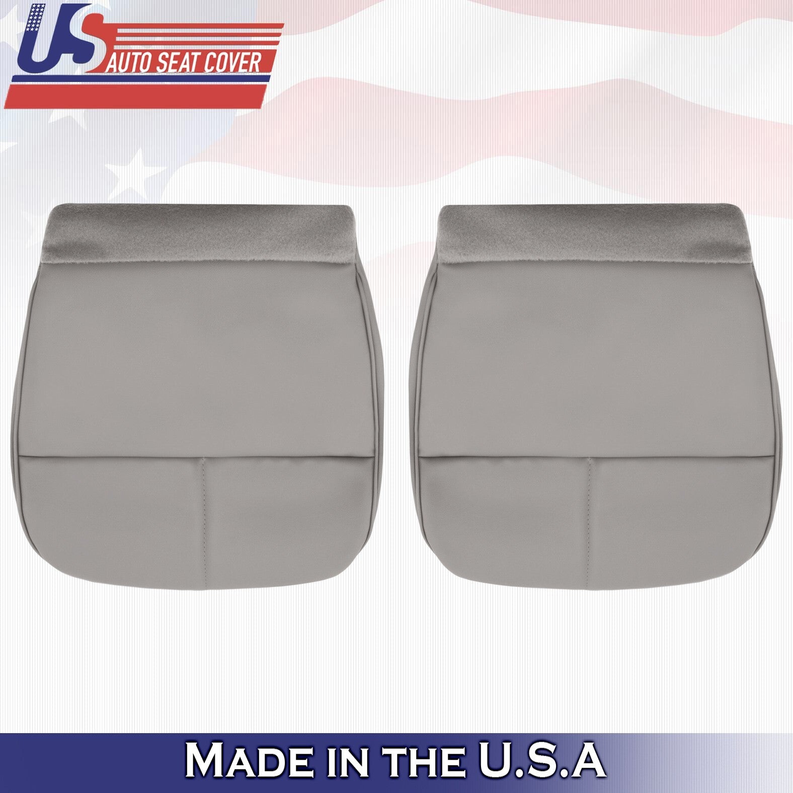 1992 to 1999 For Ford E150 Econoline Driver & Passenger Bottom Vinyl Covers Gray
