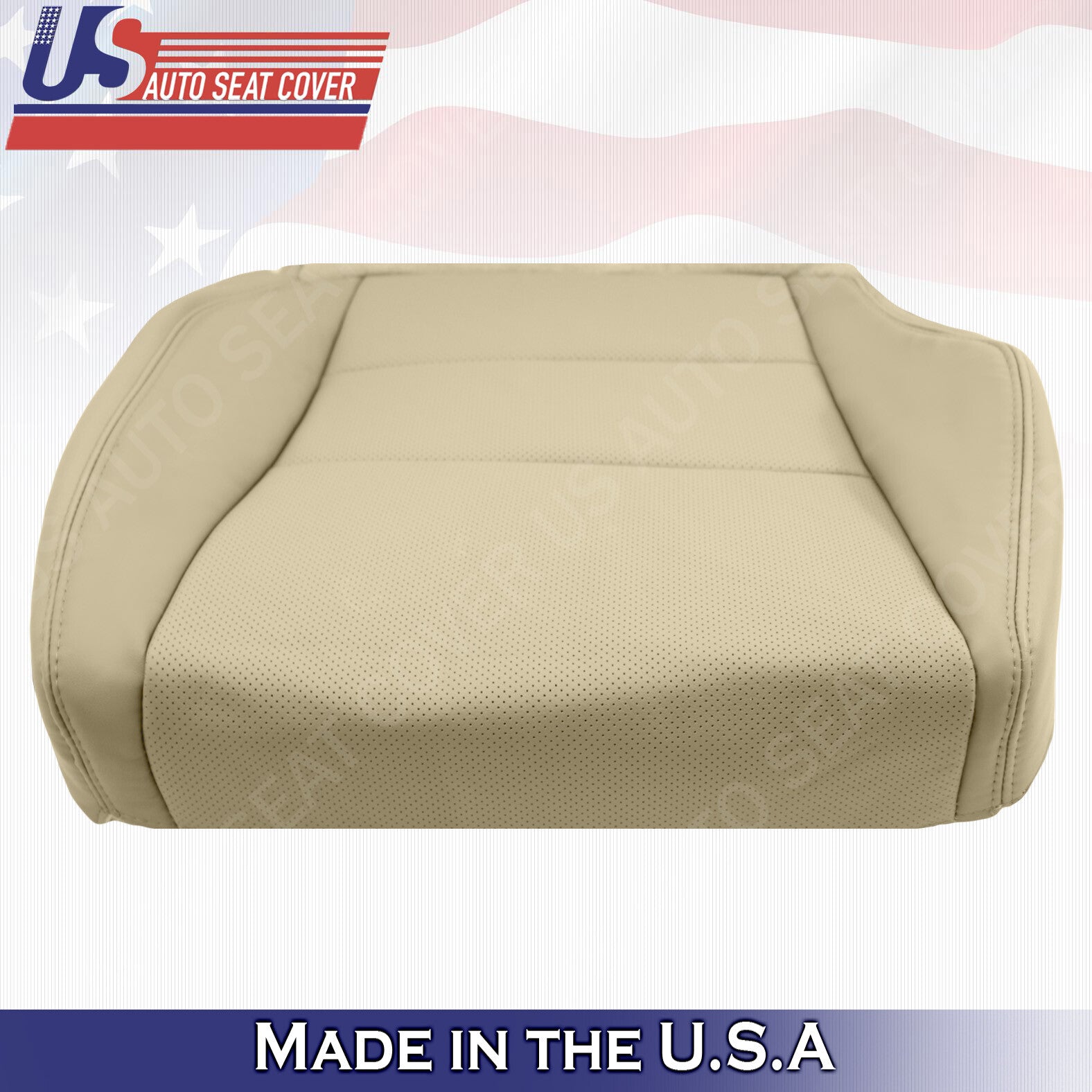 Fits 2007 - 2012 Acura RDX Passenger Bottom Perforated Leather Seat Cover in TAN