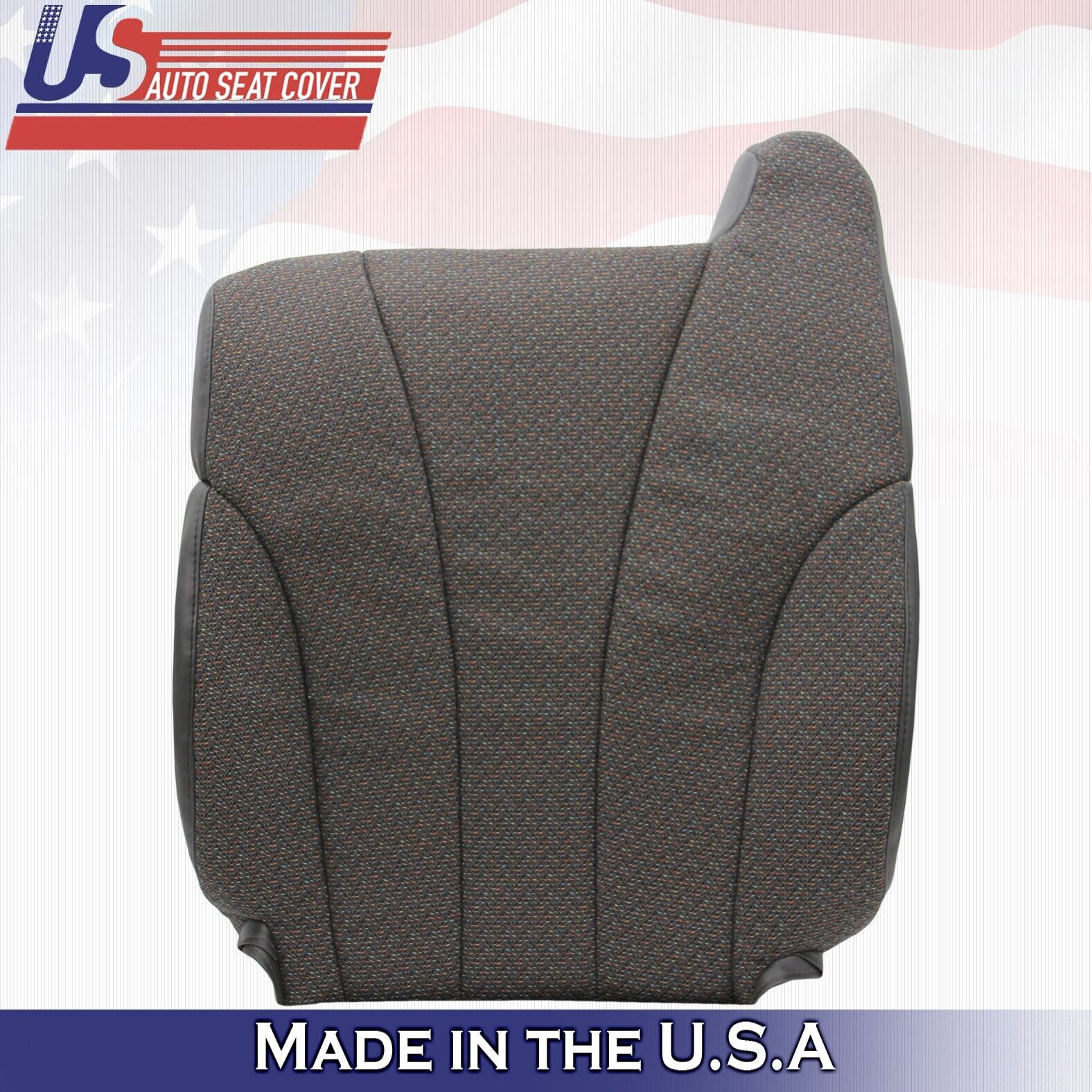 1999-2002 Fits Chevy Silverado WT Cloth Driver Top & Bottom Seat Covers Graphite
