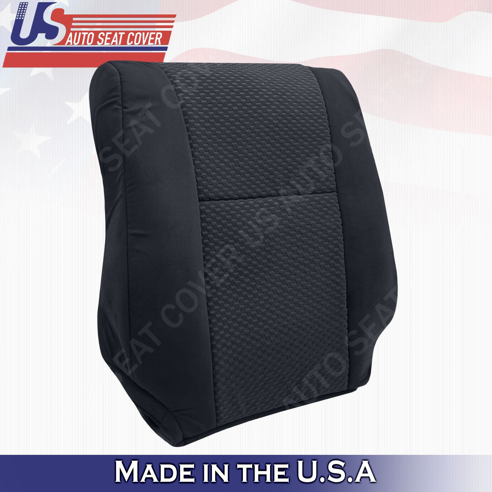 Front Driver & Passenger Black Cloth Seat Covers Fits 2007 to 2012 Toyota Tundra