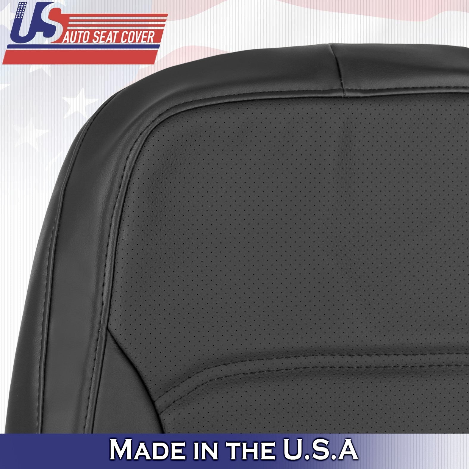 2012 to 2020 Fits Volkswagen Passat Driver Bottom & Top Leather Seat Cover Black