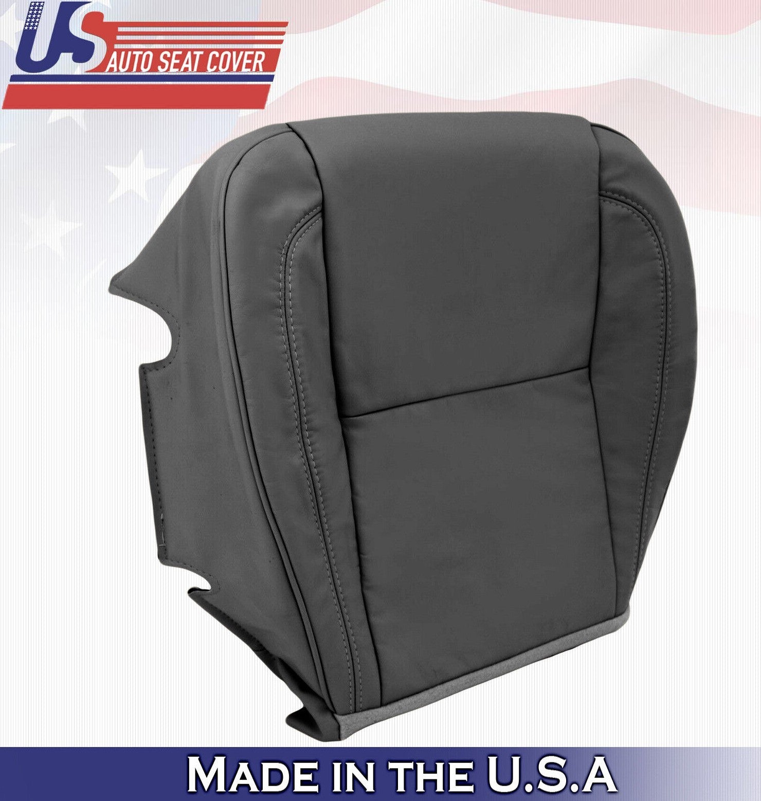 2002 2003 For Lexus GS400 Driver Side Bottom Synthetic Leather Seat Cover Black