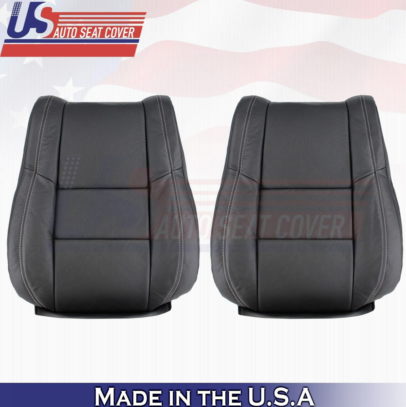2017 For Jeep Grand Cherokee Limited Driver & Passenger Top Leather Covers BLK