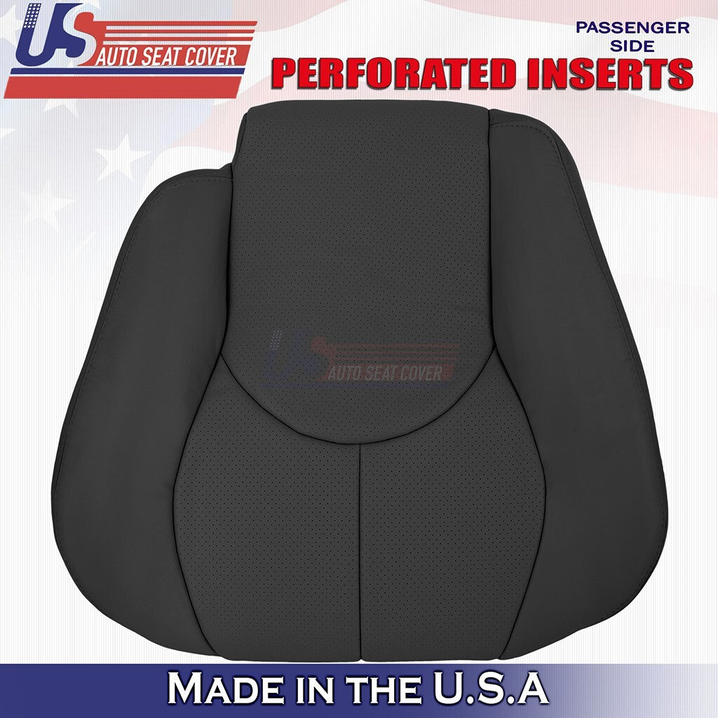 1996 to 2002 Fits Mercedes Benz SL320 Front Set Bottoms &Tops Leather Cover BLK