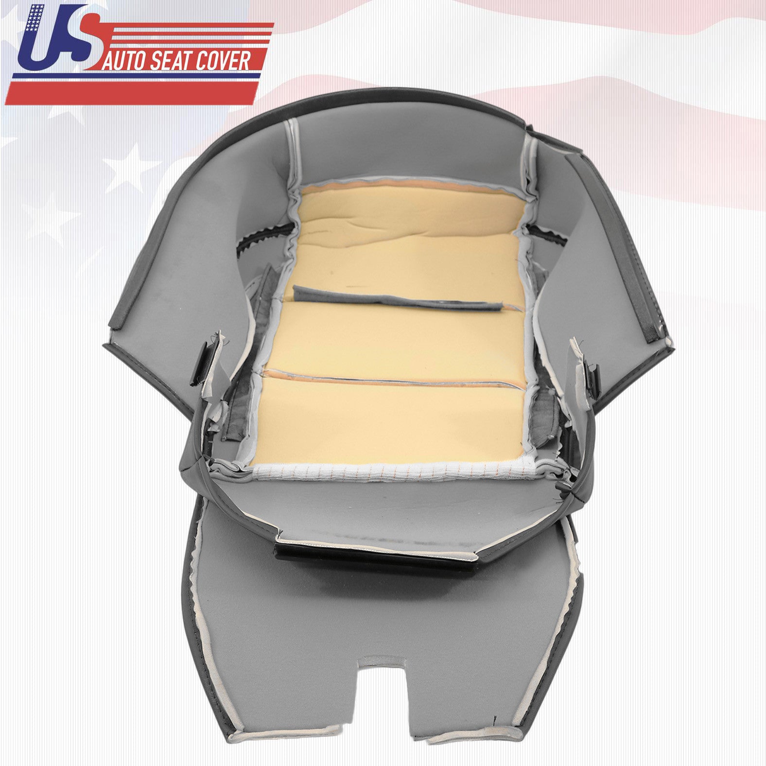 2005-2015 Gray Front Passenger bottom Leather OEM Seat Cover for Nissan Titan SE
