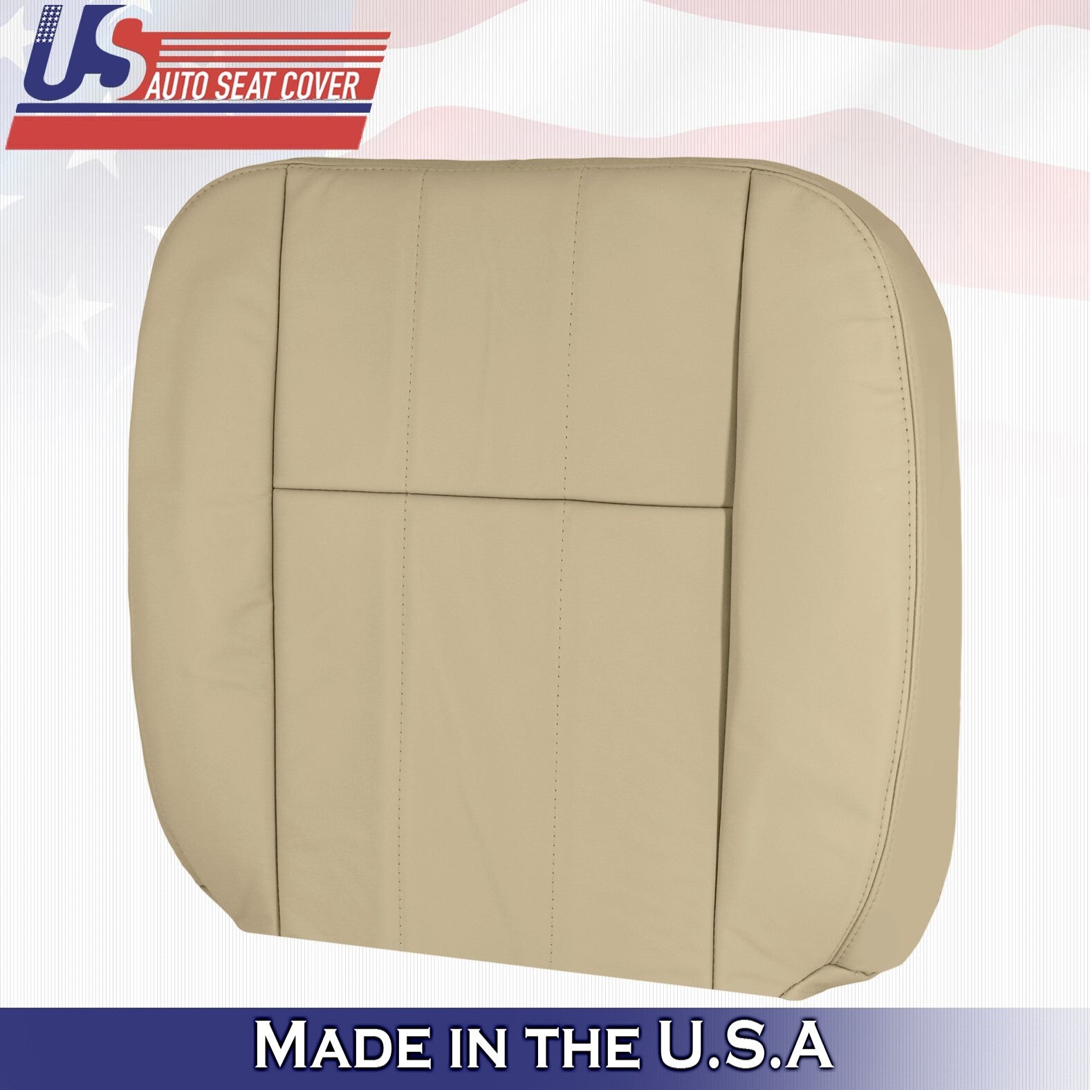 2007 2008 For Mercury Grand Marquis Driver Top & Bottom Leather Seat Covers Tan