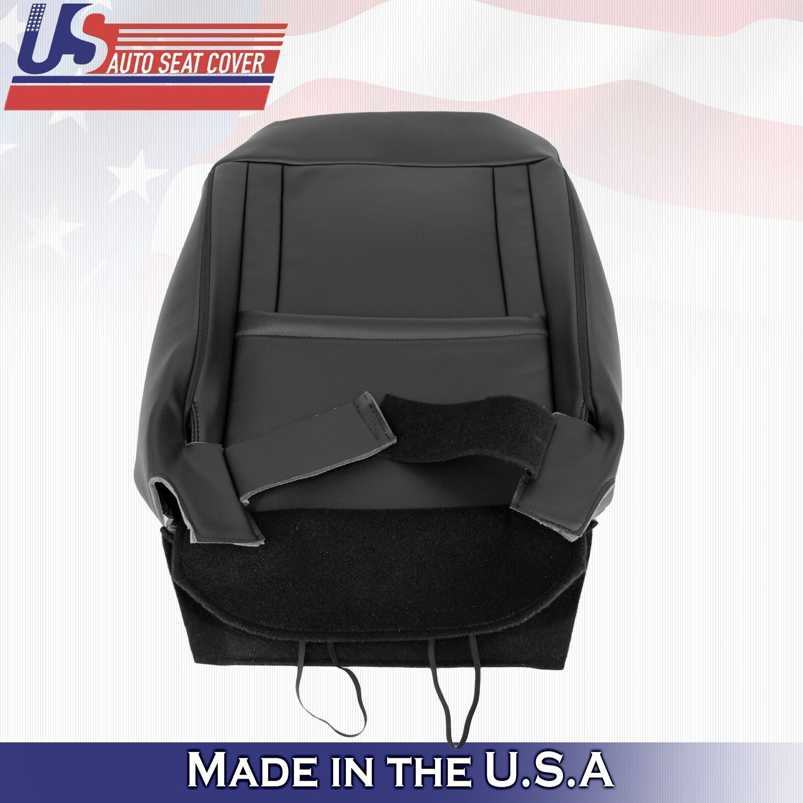2015 to 2017 Fits Ford F150 Lariat Passenger Top Bottom Leather Covers Black