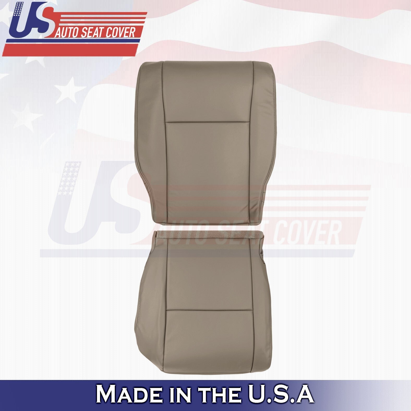 2007-2010 Fits Toyota Tundra RearDriver&Passenger Bottoms&Tops Leather Cover Tan