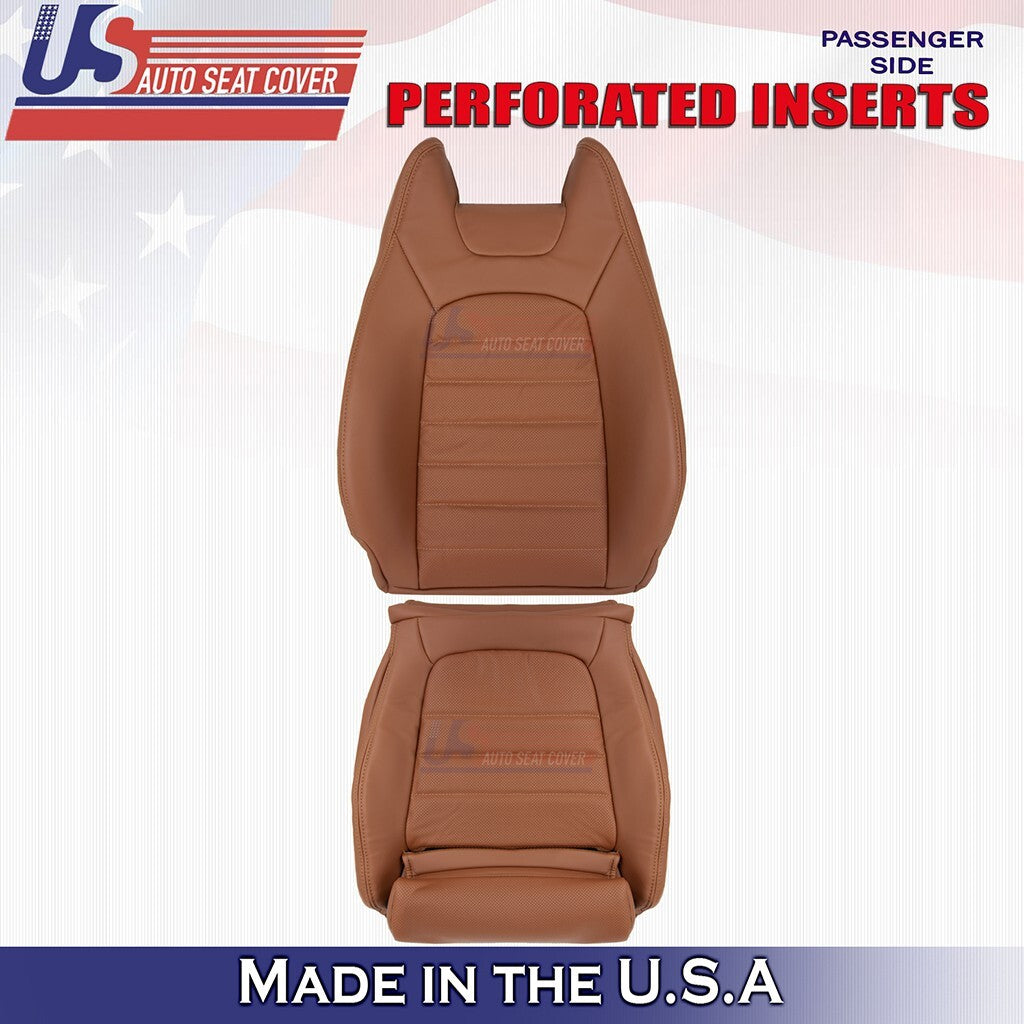 2015 to 2021 For Mercedes Benz C350 Passenger Bottom &Top Vinyl Seat Cover Brown