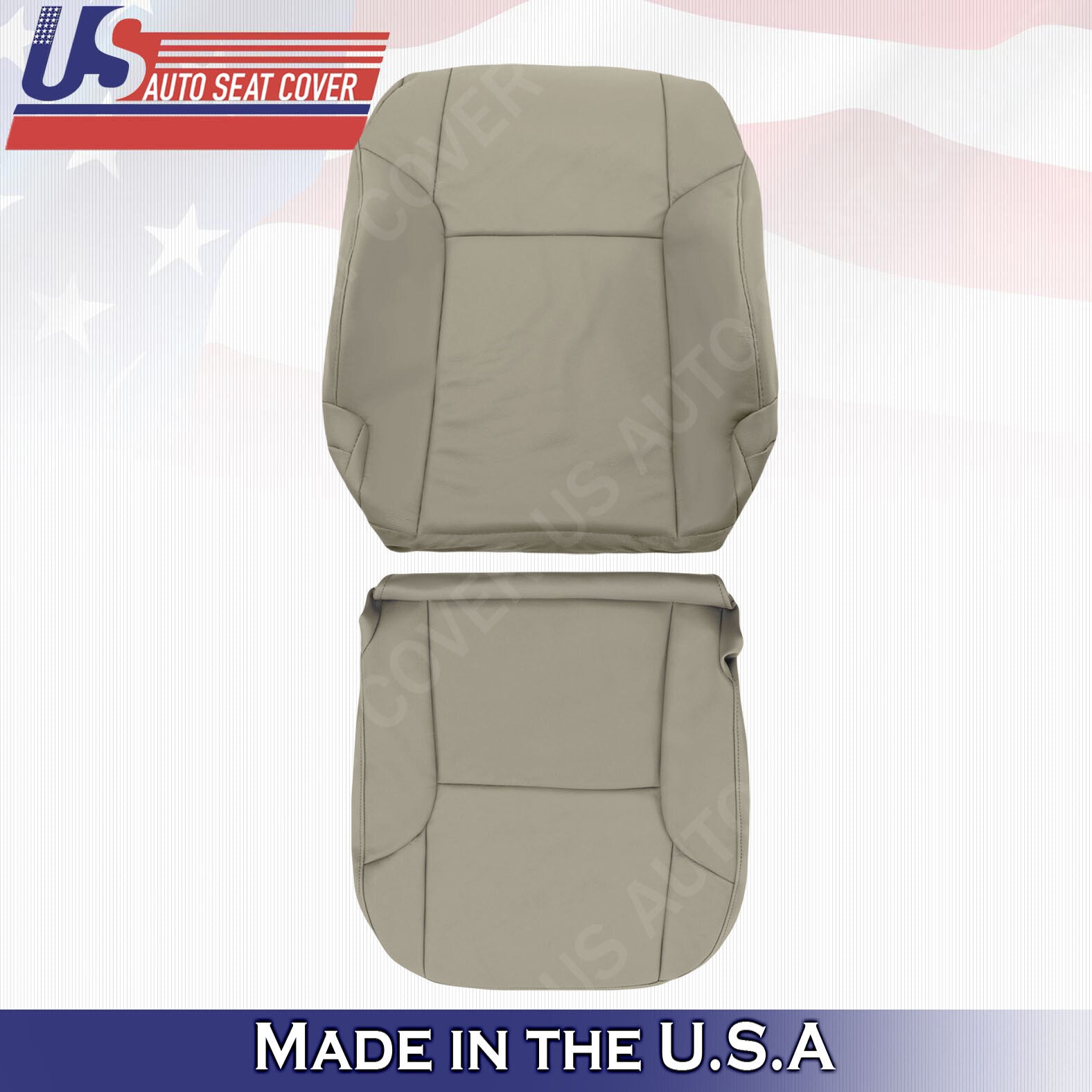 Fits 2003 TO 2009 Toyota 4Runner DRIVER Top & Bottom Leather Cover Taupe