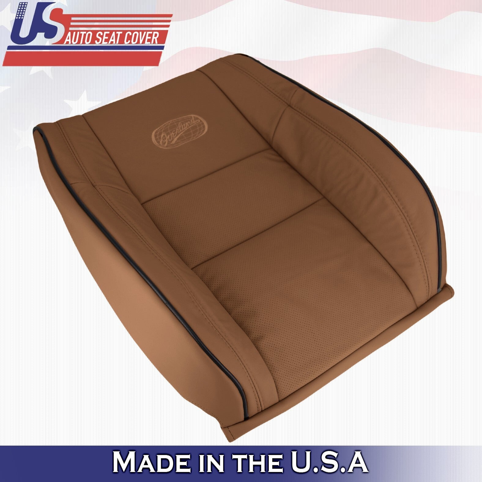 2011 to 2020 Fits Jeep Grand Cherokee Overland Driver Top Leather Cover Brown