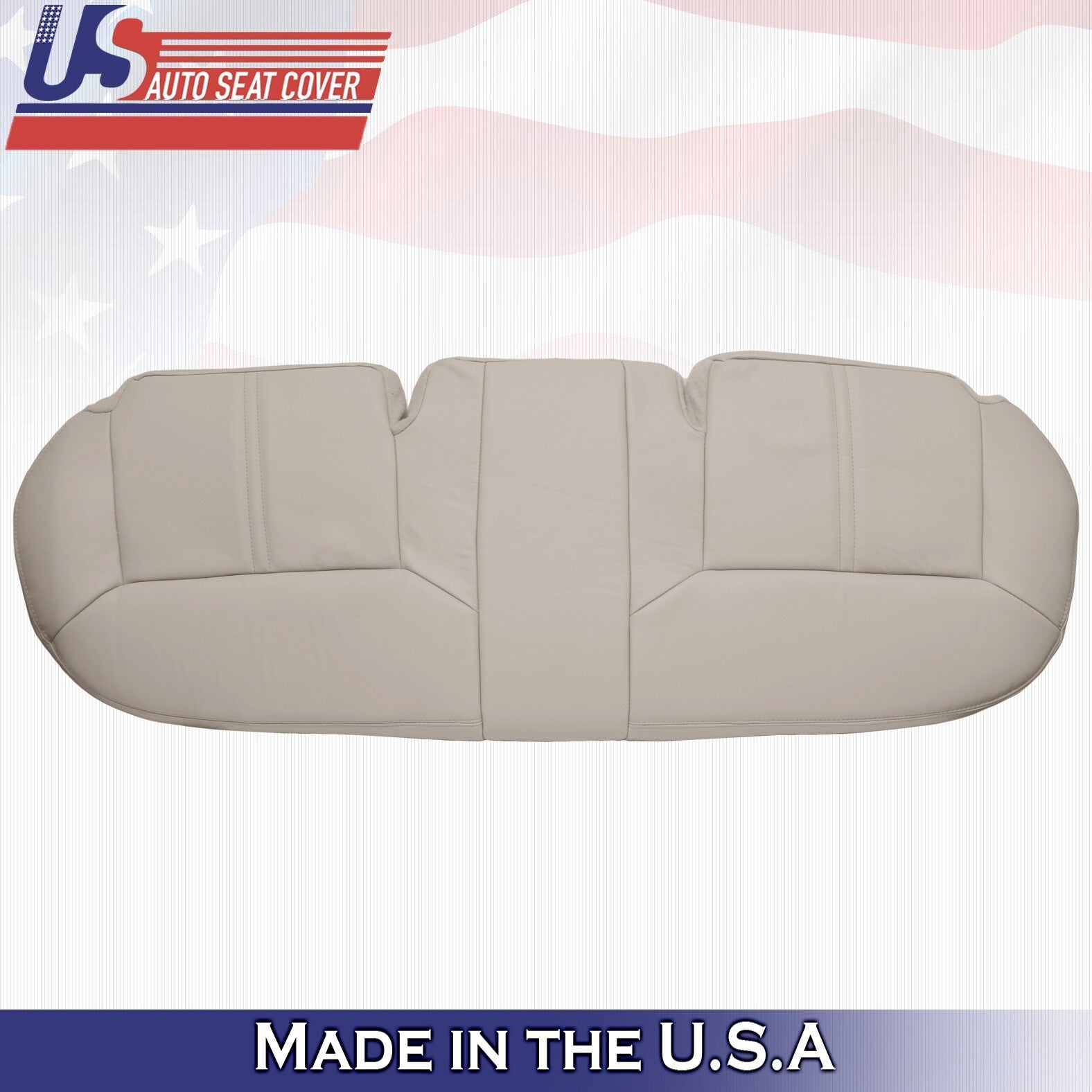 2003 to 2011 For Lincoln Town Car Rear Bench Bottom Leather Cover Lt Parchment