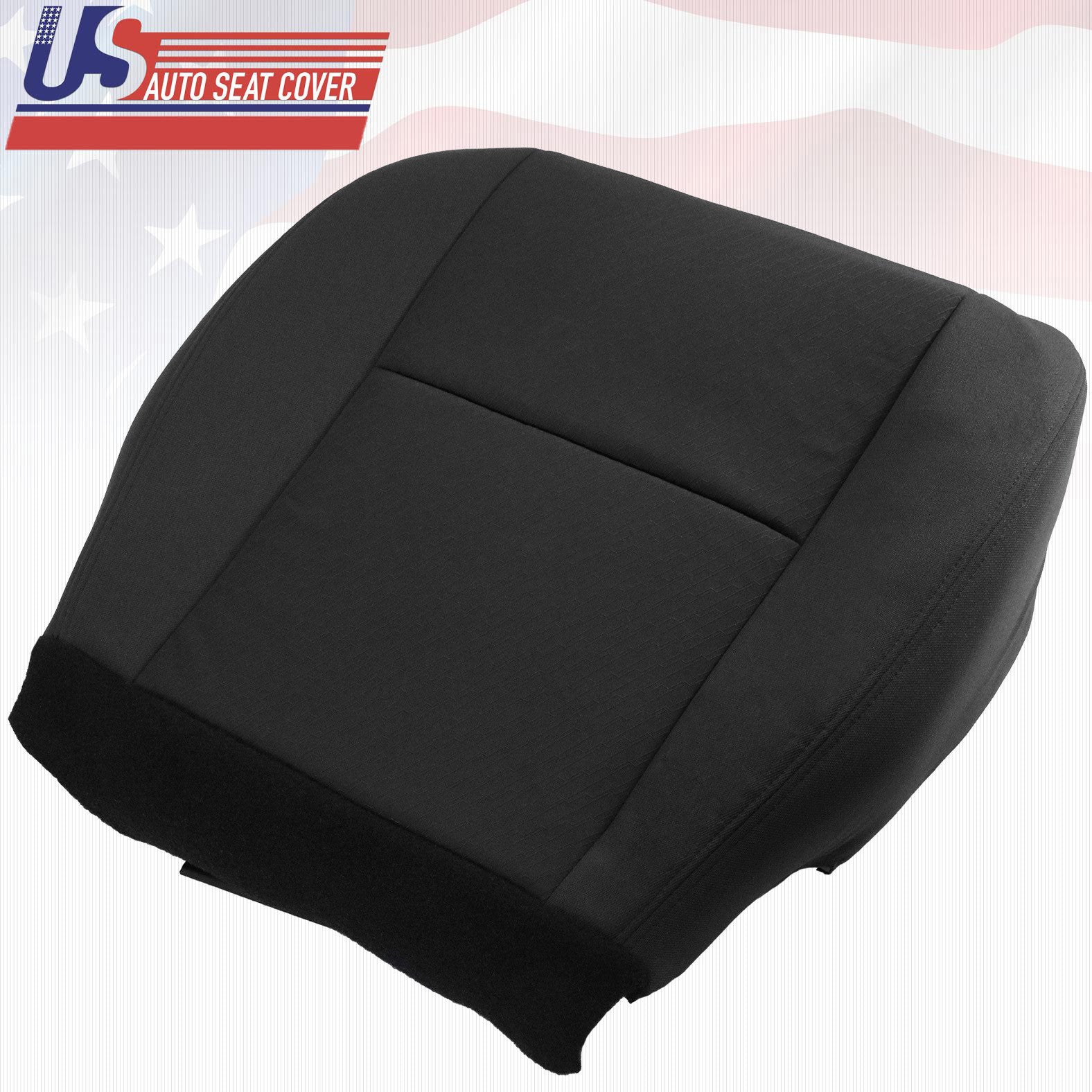 2011 2012 Chevy Tahoe-Suburban Driver Bottom Replacement Cloth Seat Cover Black