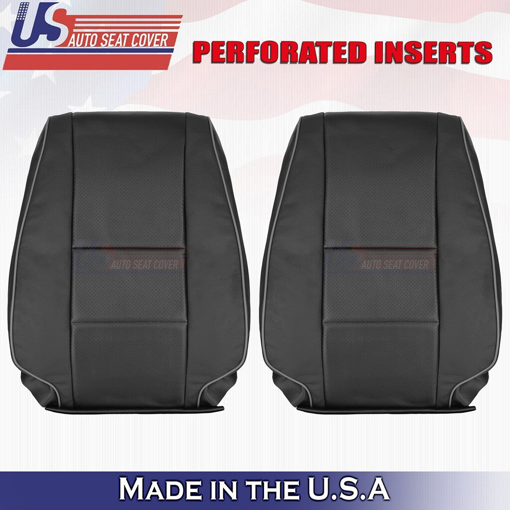 2001 to 2005 Fits Lexus IS300 Driver & Passenger Tops Leather Seat Cover Black