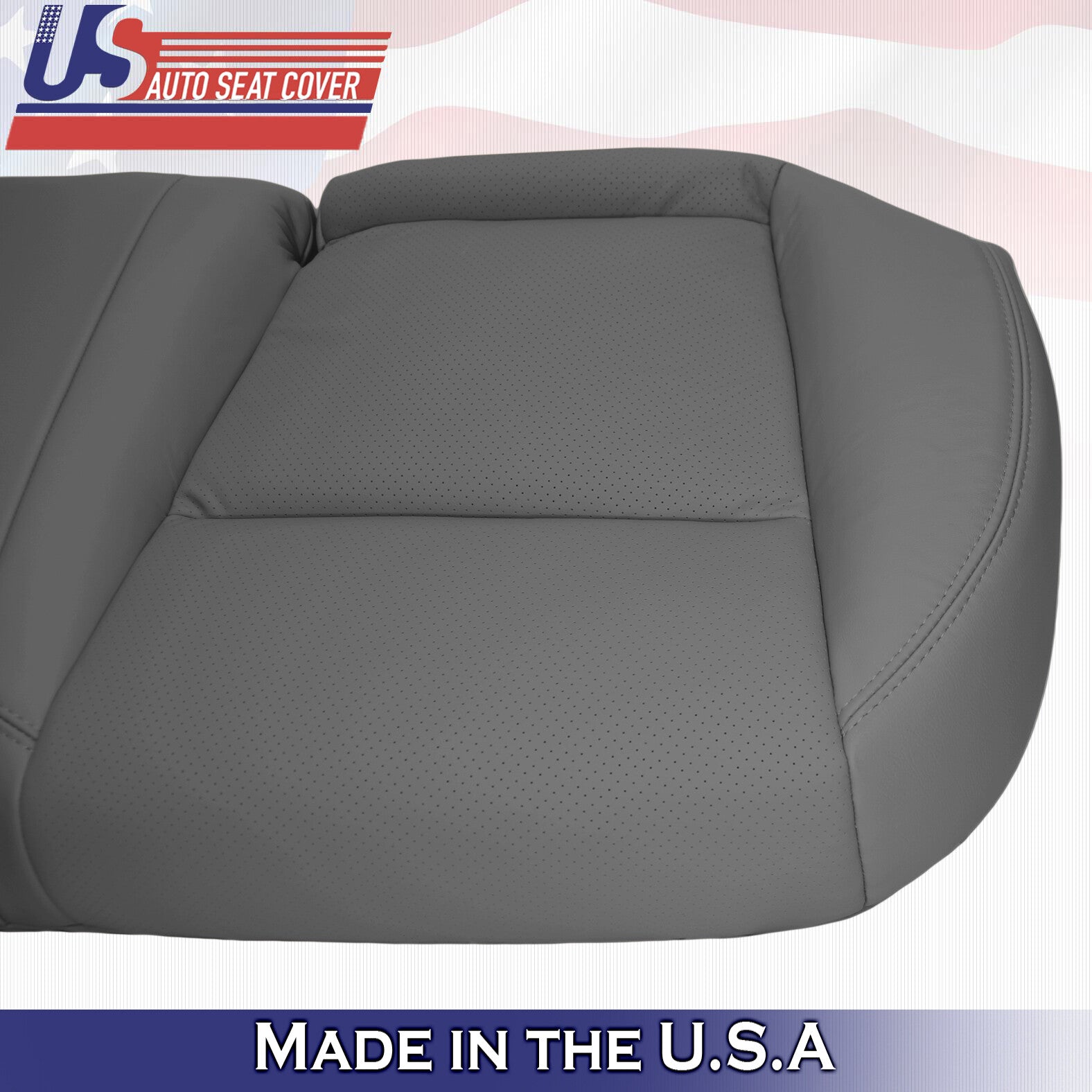2004 Fits Acura TL Rear Bench Bottom Perforated Leather Replacement Cover Gray