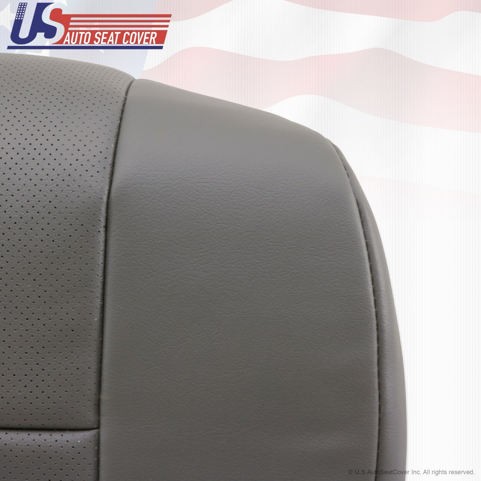2011 2012 Ford E150 E250 Driver Side Bottom Perforated Vinyl Seat Cover Gray