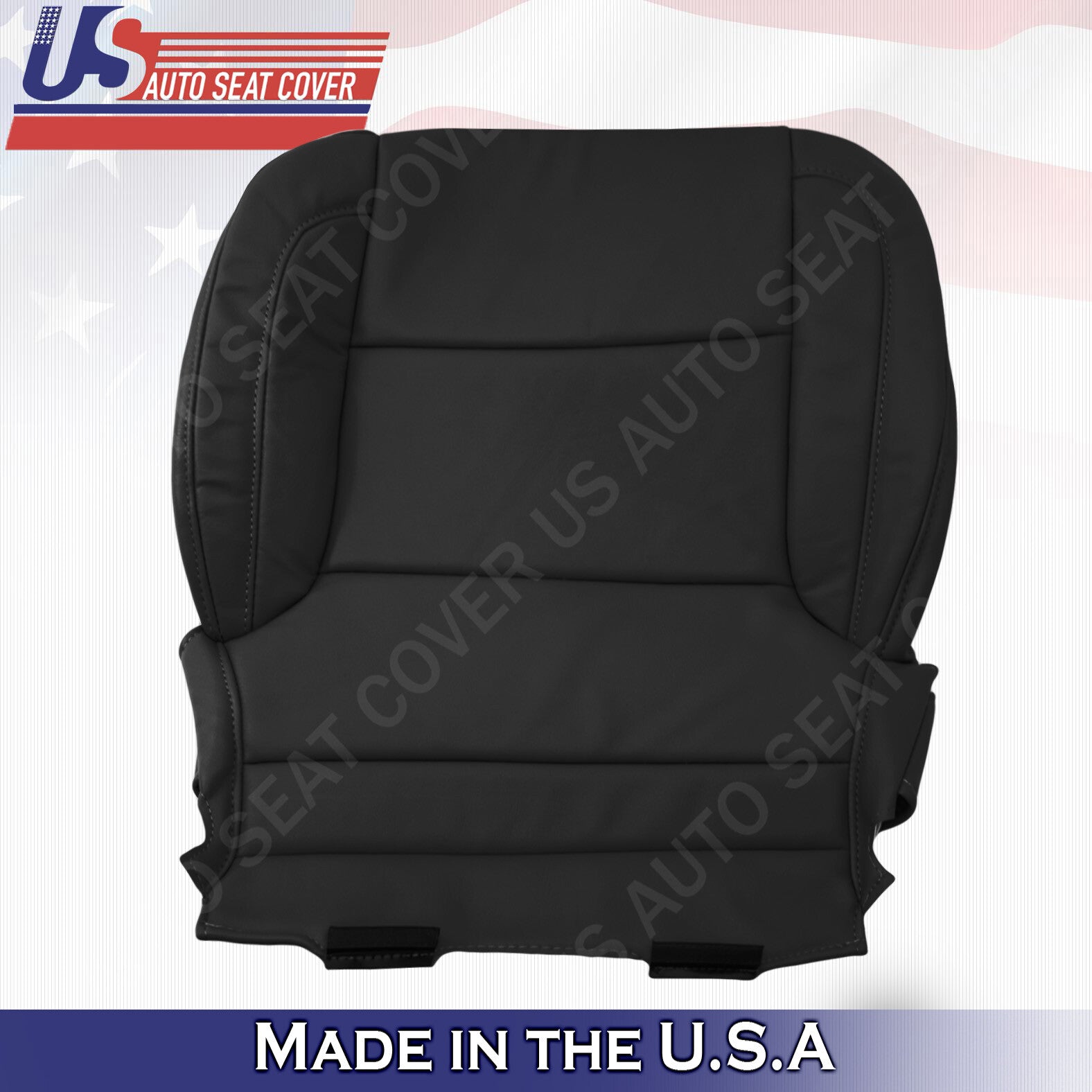 2015-2018 Chevy/GMC Tahoe, Suburban, Driver Bottom Leather Seat Cover Black