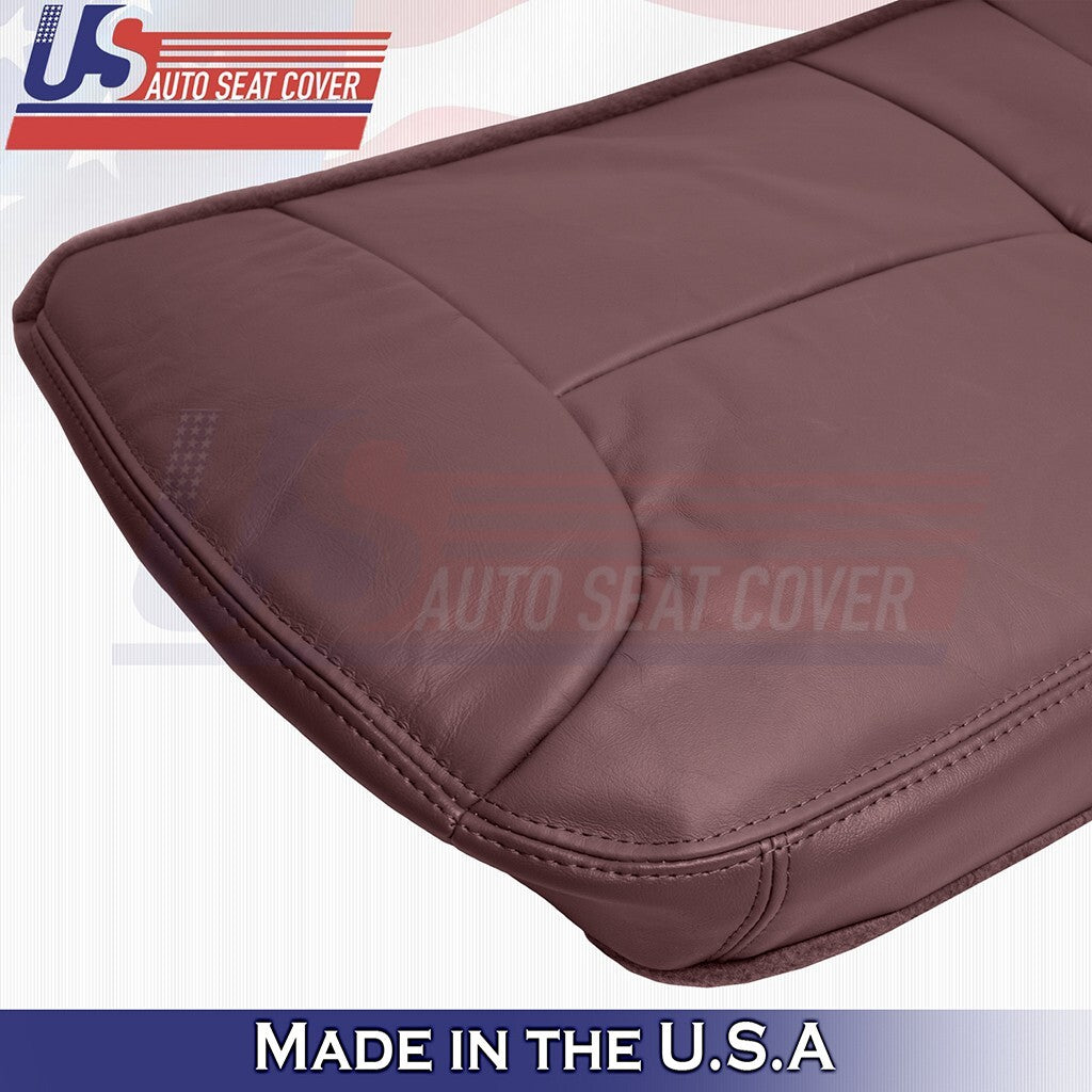 1995 to 1999 For Chevy Silverado 1500 2500 Rear Bench Bottom Leather Cover Red
