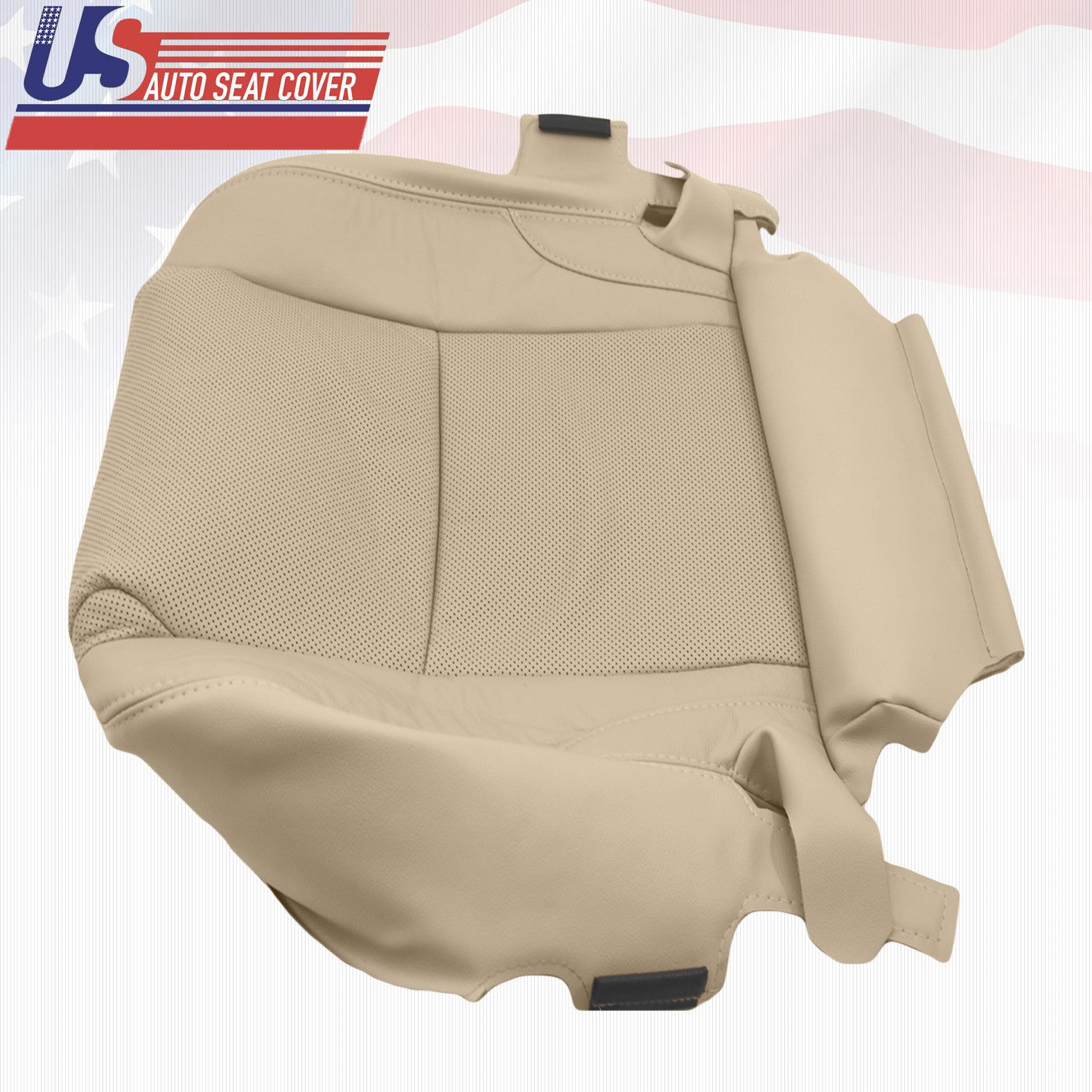 Fits 2006-2013 Lexus IS250 Left & Right Bottom Seat Cover Perforated Leather Tan