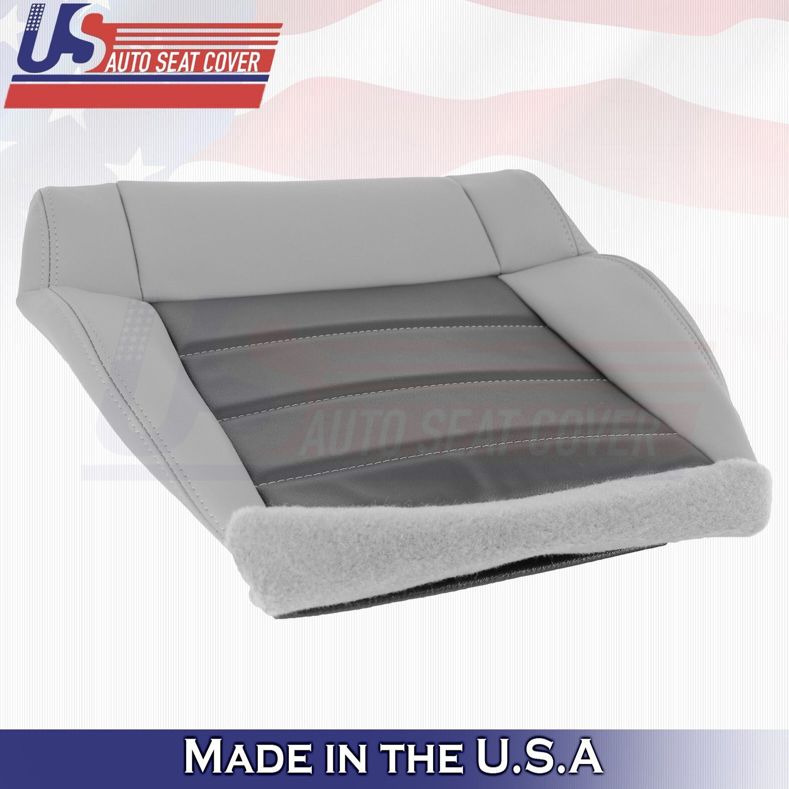 2010 For Jeep Wrangler Driver & Passenger Bottom Synthetic Leather Covers Gray