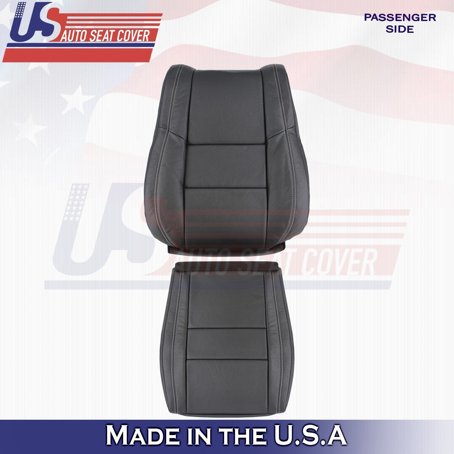 2011 For Jeep Grand Cherokee Limited Passenger Top & Bottom Leather Covers Black