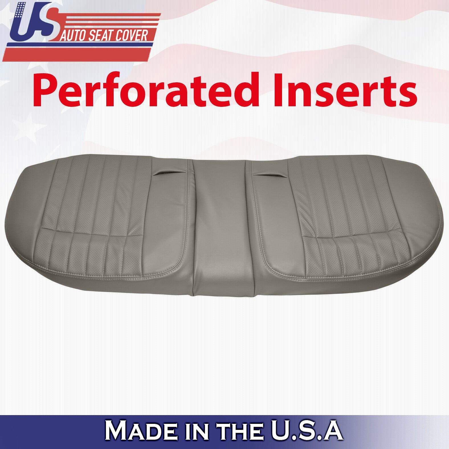 1994-1996 For Chevy Impala BackRow Bottom SyntheticLeatherPerforated  Cover Gray