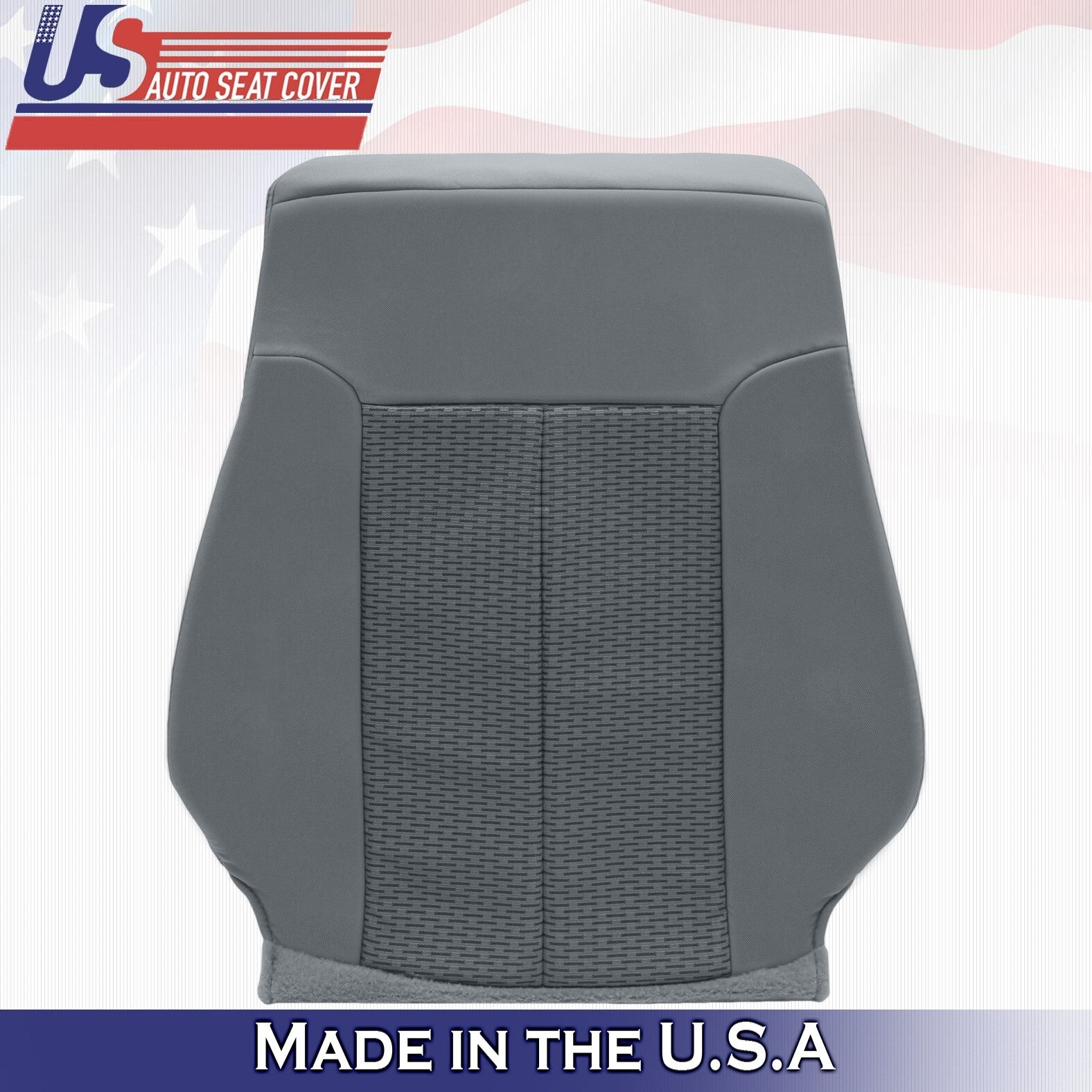 2014 2015 2016 For Ford F450 F550 XLT Driver Top & Bottom Cloth Seat Covers Gray