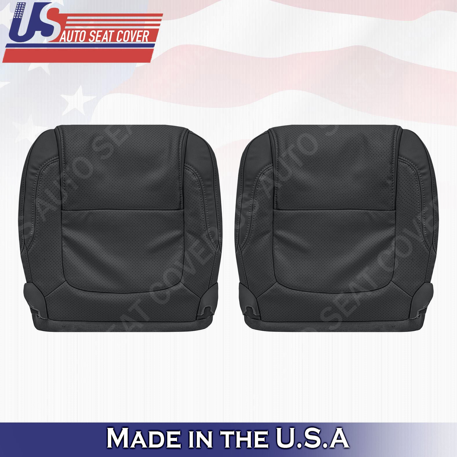 Front Bottoms Leather Seat Cover Black 2011 2012 2013 2014 2015 Ford Explorer