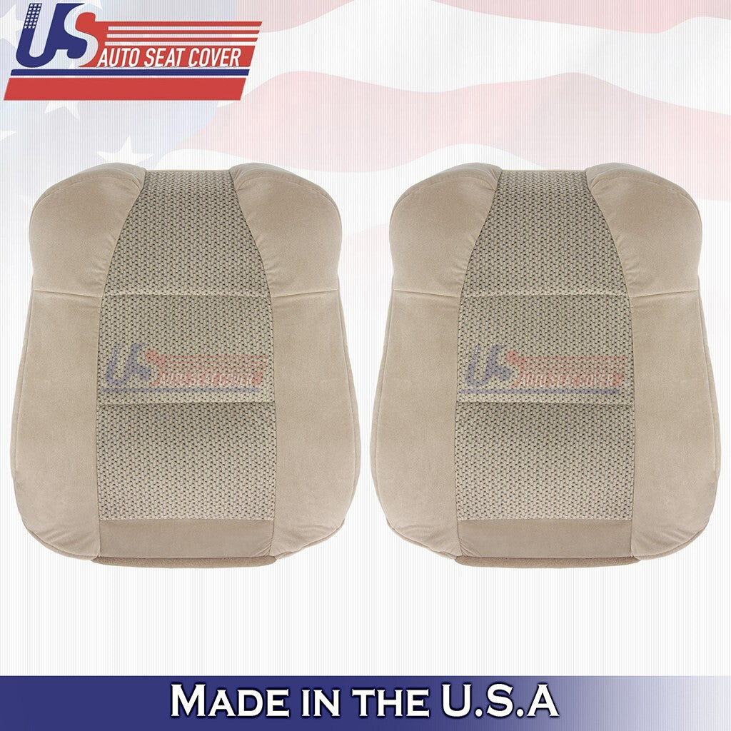 2003 Fits Ford F-150 Extended Cab Front Set Tops & Bottoms Cloth Covers Tan