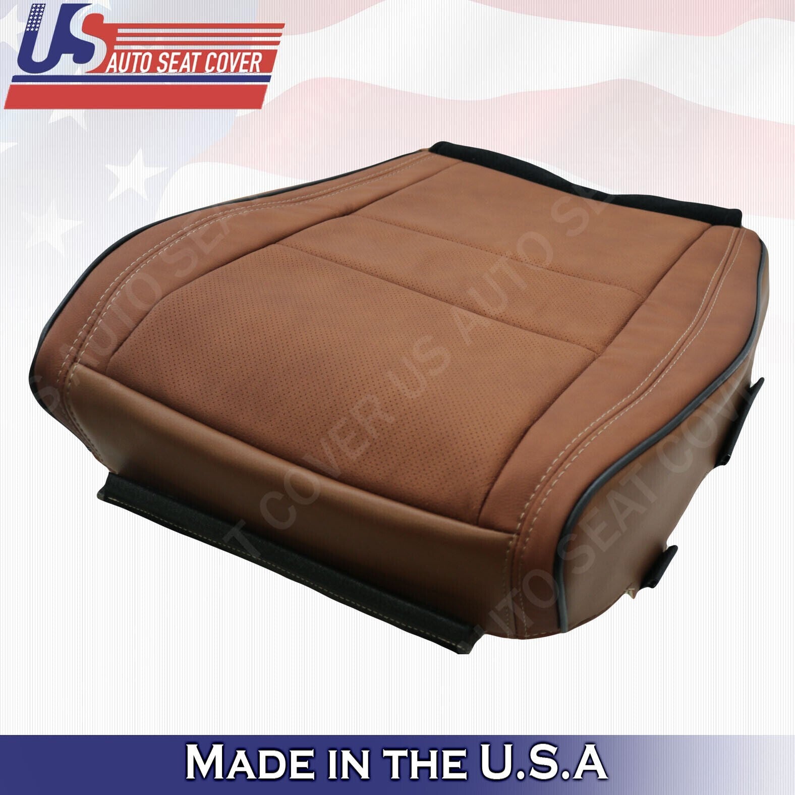 2019 For Jeep Grand Cherokee OVERLAND Passenger Top Bottom Leather Covers Brown