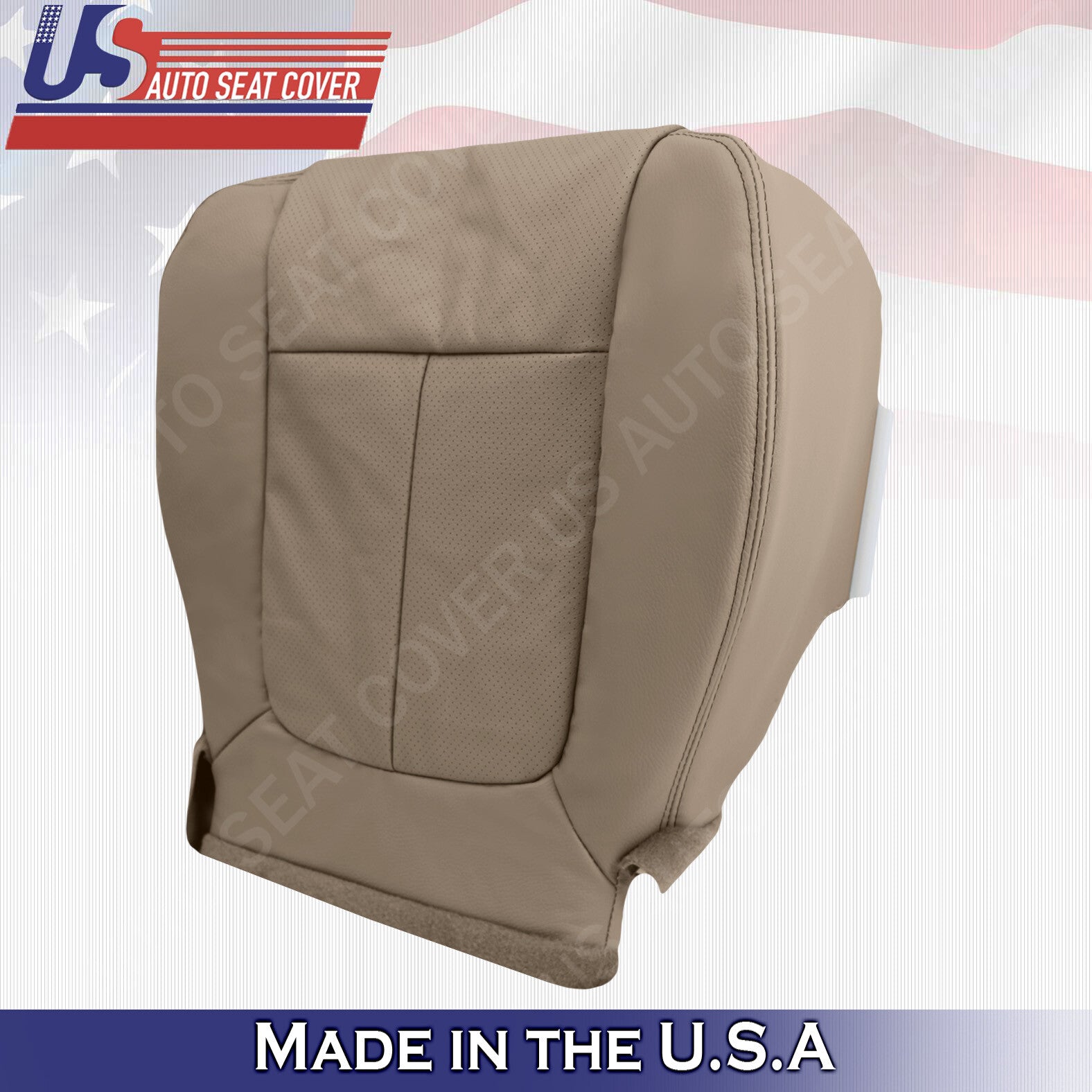 Driver & Passenger Bottoms Leather Covers Tan 2011 to 2014 Fits Ford F150 Lariat