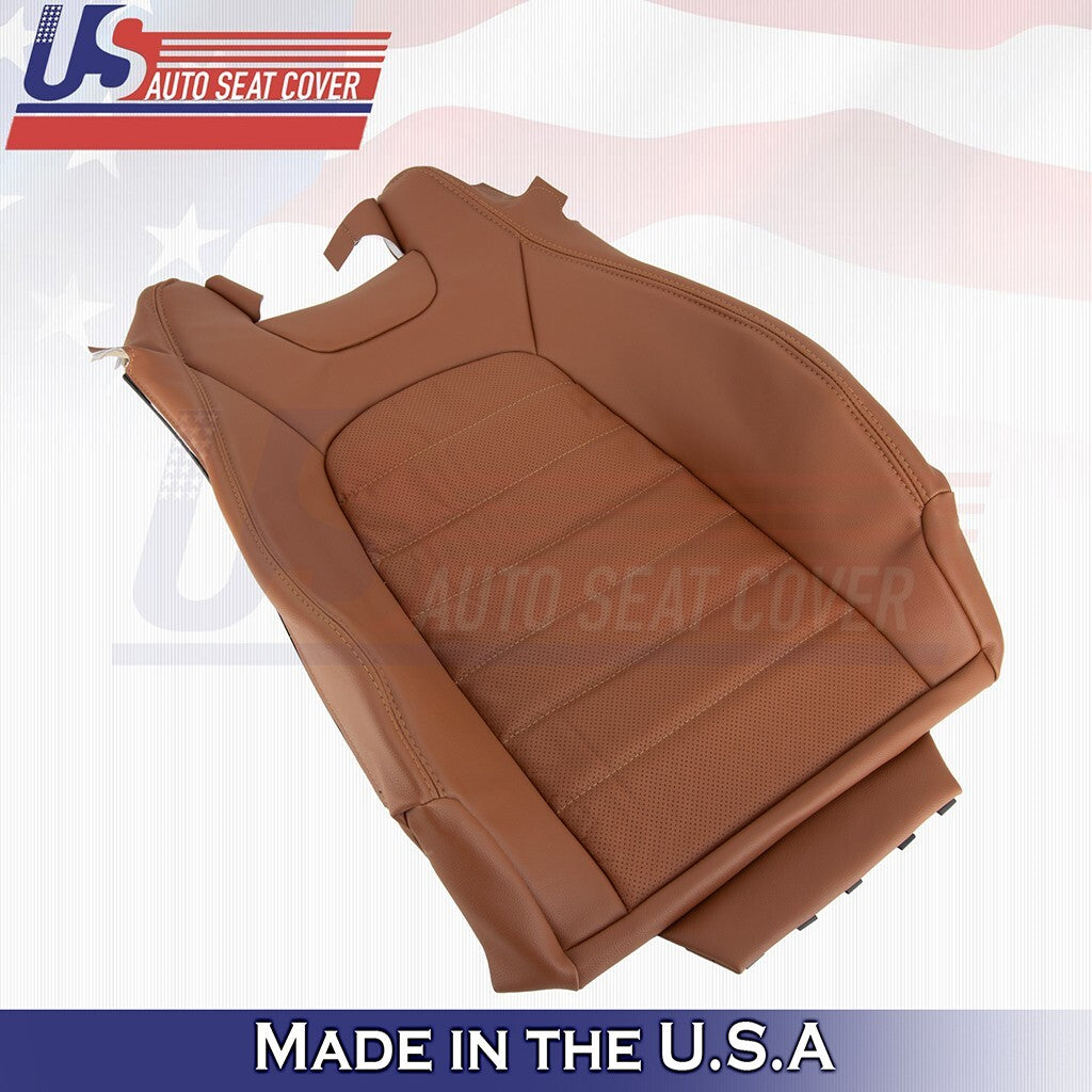 2015 to 2021 For Mercedes Benz C350 Passenger Bottom &Top Vinyl Seat Cover Brown